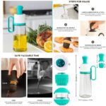 3-in-1 Oil Dispenser Bottle with Brush & Spray