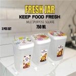 3 pcs Fresh Jar Food Storage Container Set